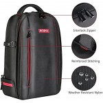 Beschoi Camera Backpack Waterproof Anti-Shock Camera Bag with Tripod Strap Large Capacity for for Canon Nikon Sony DSLR Camera Speedlite Flash Tripod Camera Lens Size 17.3 x 11 x 5.5 Black