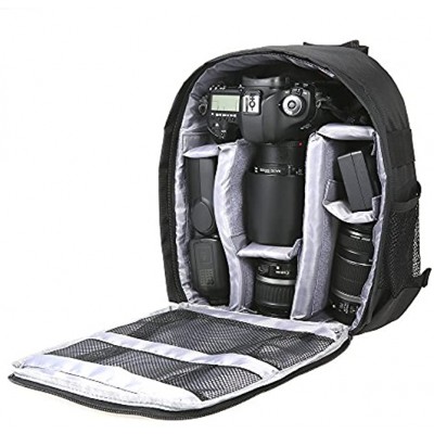 Docooler Camera Backpack Waterproof Shockproof Camping Bag Small Grey