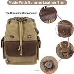 Endurax Leather Camera Backpack Waterproof for Men Women DSLR Camera Bag with 15.6 Inch Laptop Compartment Vintage Durable Crazy House