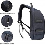 Selighting Camera Backpack Waterproof DLSR Rucksack Bag Shockproof SLR Case with Tripod Holder and USB Charging Port
