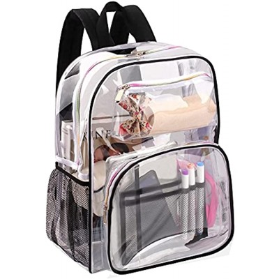 Clear Backpack Waterproof Heavy Duty school backpacks Tansparent Casual Laptop Rucksack Large PVC See Through Day Bag For Work Concert Sport Stadium Travel Clear
