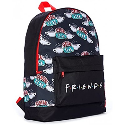 Friends Central Perk AOP Backpack Black Red Fits A4 Files