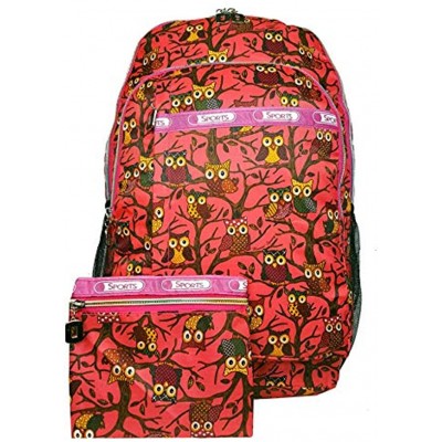 GFM® Happy Backpack Colourful Owl Bag For School Gym Holidays Beach Casual Bag S1-6215-OT-CRTGLB