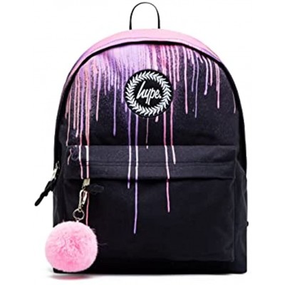 HYPE Unisex Pink Drips Crest Backpack