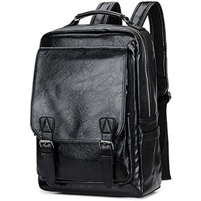 Leather Backpack Casual Daypack for Men Laptop Bag Satchel Bags Unisex Satchel School Bags Rucksack Classic style