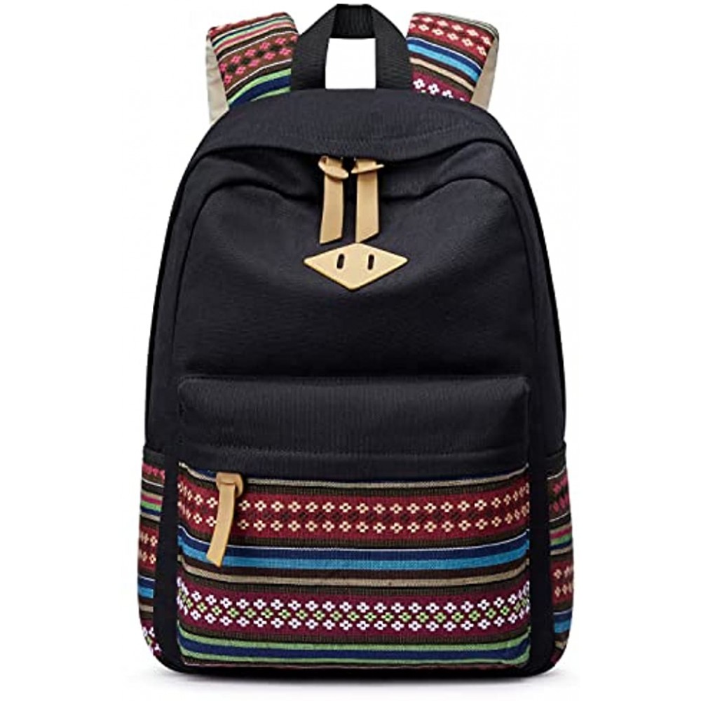 S-ZONE Vintage Aztec Tribal Unisex Canvas Rucksack 14 to 15.6 inch Laptop Travel School Bags