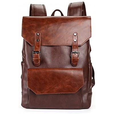 Vintage Leather Backpack Casual Daypack for Men Women Laptop Bag Satchel Bags Unisex Satchel School Bags Classic style