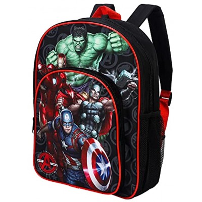 Avengers Kids Childrens Premium Backpack School Rucksack Travel Bag Boys Girls with side mesh pocket and front zipped pocket