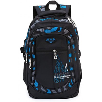Backpack Boys School Bags Big Bookbags Durable Heavy Duty Student Kids Travel Waterproof Blue
