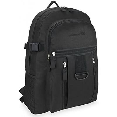 Borderline Backpack for School College Leisure Airline Cabin Carry-on Black