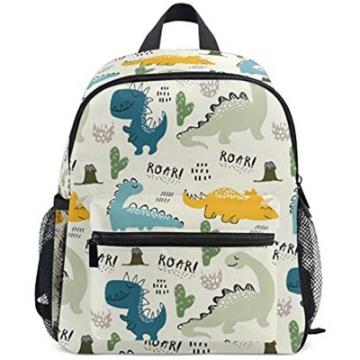 Children's Backpack Kids Schoolbag Childish Dinosaur Students Bookbag for Boys Girls Chest Strap