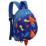 DD Toddler Boys Girls Kids Dinosaur Backpack Cartoon Safety Anti-Lost Strap Rucksack with Reins
