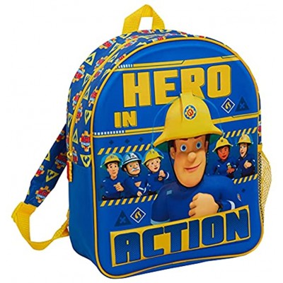 Fireman Sam Bag Boys Backpack for School Kids Firefighter Sports Rucksack School Lunch Bag with Printed Straps