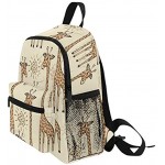 Kids Backpack Chest Strap Cute Giraffe Lightweight Children's School Bag for Preschool Boys Girls