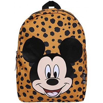 Mickey Mouse Disney Children Mustard Black Dots Backpack School Bag One Size