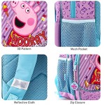 Peppa Pig Kids Childrens Premium Backpack School Rucksack Travel Bag Boys Girls with side mesh pockets and front zipped pocket