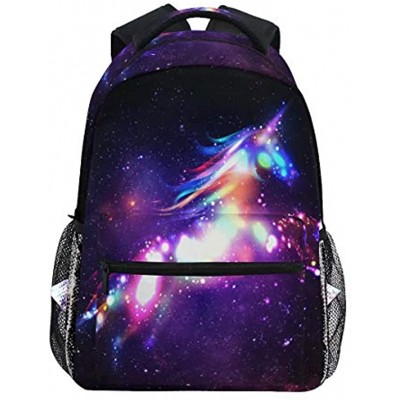 Unicorn Backpack Girls School Bag Galaxy Magic Laptop Bookbags Canvas Rucksack