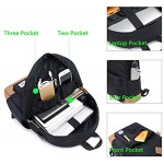 Abshoo Classical Basic Womens Travel Backpack for College Men Water Resistant Laptop Bag School Bags USB Black