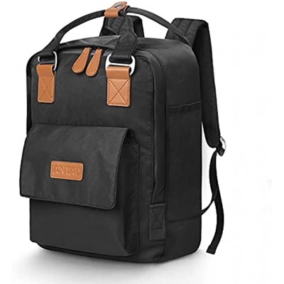 ANTAU College School Laptop Backpack Lightweight Travel Casual Daypack Backpack for women Bookbag for Girls Women Student Fits 14 inch Compter Netbook Black