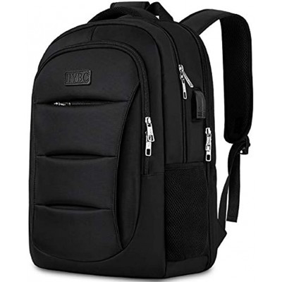 Business Laptop Backpack 15.6 Inch Travel Backpack with USB Port for Men Women,College Backpack with Luggage Strap Reinforced Stitches School Backpack Bag Notebook Black