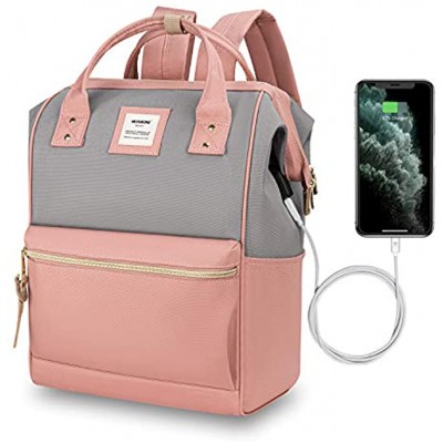 Hethrone Laptop Backpack 15.6 Inch Water Resistant School Backpack Wide Open Travel Work Rucksack Bag Casual Daypack for Women Men