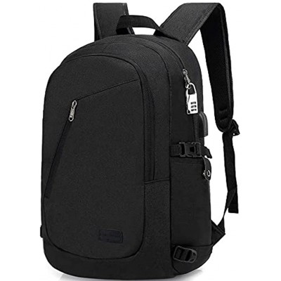Laptop Backpack Mens Water Resistant Travel Backpack with USB Charging Port and Lock 15.6 Inch Computer School Backpack for Women Men Student Gift Anti Theft Backpack Casual Hiking Daypack