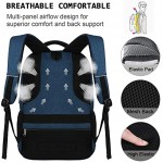 Laptop Backpack with USB Charging&Headphone Port,Anti-Theft Business Laptop Backpack with Breathable Padded Shoulder Strap Water Resistant Computer Rucksack for School Work Travel 17.3 Inch Blue