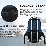 Laptop Backpack with USB Charging&Headphone Port,Anti-Theft Business Laptop Backpack with Breathable Padded Shoulder Strap Water Resistant Computer Rucksack for School Work Travel 17.3 Inch Blue