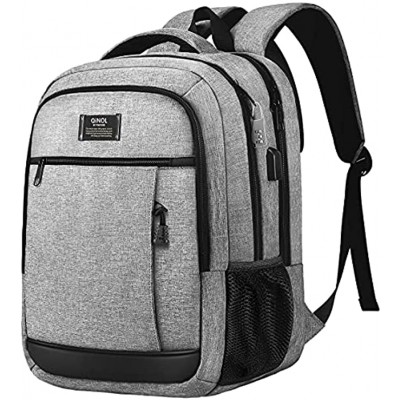 QINOL Travel Laptop Backpack Anti-Theft Business Work Backpacks Bag With Usb Charging Port Durable Water Resistant 15.6 Inch College School Computer Rucksack for Men Women
