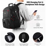 YIORMIOR Backpack Men's School Backpack Boys Teenagers for 18.4 Inch Laptop Backpack Work Waterproof Business Daypacks Large with USB