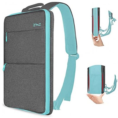 ZINZ Slim & Expandable Laptop Backpack 15 15.6 16 Inch Sleeve Spill-Resistant Notebooks Bag Case for Most 14-16 Inch MacBooks Surface-Books Dell HP Lenovo Asus Computers Light Gray