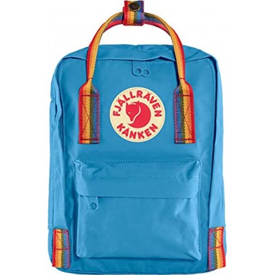 Fjallraven Unisex's Kånken Mini Sports Backpack Air Blue-Rainbow Pattern One Size