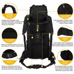 Mardingtop 65L Unisex Tactical backpack Water-resistant Large Backpack Military Rucksack Hiking Backpack Camping Backpack Patrol Molle Pack with Rain Cover for Outdoor Trekking Mountaineering Hunting