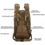 Military Tactical Backpack 30L Army Backpack Large Assault Rucksack Multi-Functional Army Combat Cadets Travel Adult Daypack for Outdoor Hiking Camping Fishing Trekking Travel Mountaineering