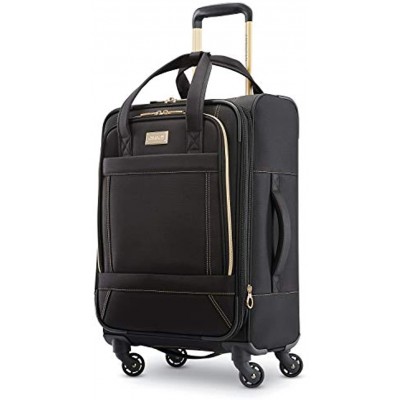 American Tourister Belle Voyage Expandable Softside Luggage with Spinner Wheels Black 21-Inch