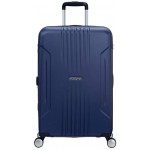 American Tourister Tracklite Spinner Medium Expandable Suitcase 67 cm 82 liters Blue Dark Navy