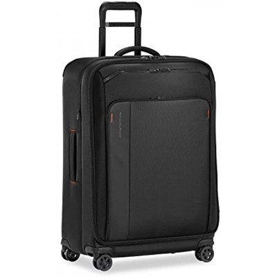 Briggs & Riley ZDX 74cm Large Expandable 4 Wheel Suitcase Black