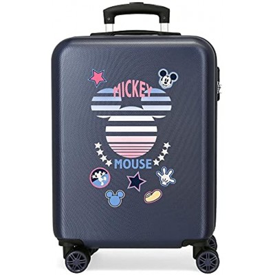 Disney Mickey Denim Luggage- Carry-On Luggage 38x55x20 cms Azul