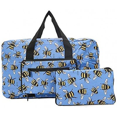 Folding Holdall Travel Bag Bumble Bee Print Hand Luggage Size