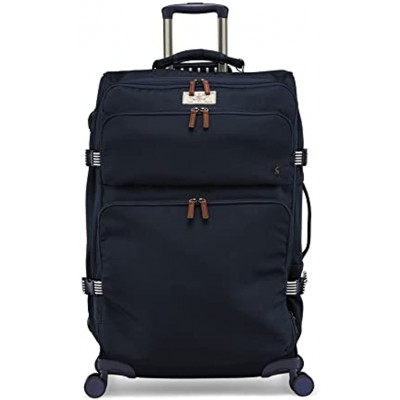 Joules Coast Collection Trolley Travel Luggage Case 4-Wheel French Navy Large
