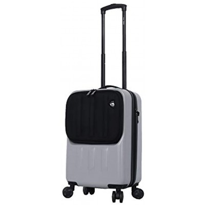Mia Toro Furbo Smart Italy Hardside Spinner Luggage Carry-on Silver