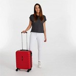 Movom Turbo Red Cabin Suitcase 40 x 55 x 20 cm Rigid ABS Combination Lock 37 Litre 2.7 kg 4 Double Wheels Hand Luggage