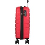 Movom Turbo Red Cabin Suitcase 40 x 55 x 20 cm Rigid ABS Combination Lock 37 Litre 2.7 kg 4 Double Wheels Hand Luggage