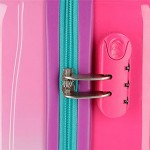 Nella Pink Cabin Suitcase 37 x 55 x 20 cm Rigid ABS Combination Lock 32 Litre 2.6 kg 4 Double Wheels Hand Luggage