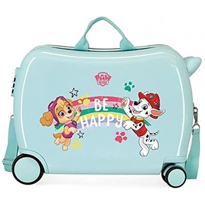 Paw Patrol Be Happy Blue Kids Rolling Suitcase 50x39x20 cm Rigid ABS Combination lock 38 Litre 2.1 Kg 4 Wheels Hand Luggage