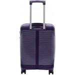 Sturdy Hard Shell Suitcase 4 Wheel Luggage Lightweight TSA Lock Zip Around Travel Bags Polar Small Cabin: H55 x L36 x W20 2.6 kg 36L Purple