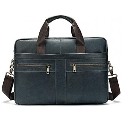 FANDARE Mens Briefcase 12.9 inch Laptop Shoulder Satchel Crossbody Bag Genuine Leather Handbag Waterproof Messenger Sack for Travel Business Gray