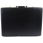 Mens Professional Leather Look Executive Black Briefcase with Combination Locks