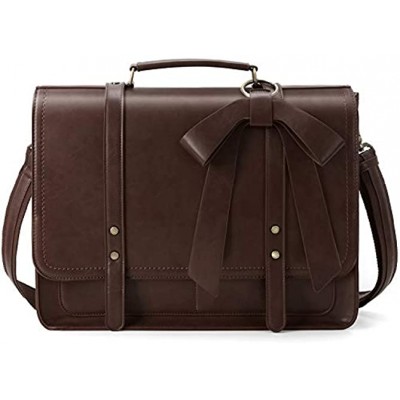 ECOSUSI Laptop Briefcase 15.6 Inch Satchel Bags for Women Vintage Shoulder Bag Ladies Computer Messenger Bag for College Work