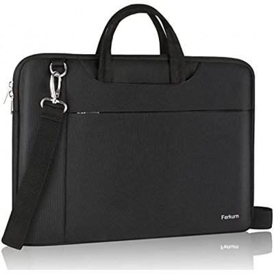 Ferkurn Laptop Bag Sleeve Carrying Case Compatible with 17 17.3 Inch Computer Notebook MacBook Pro 17"  Asus ThinkPad Samsung ENVY,Protective Computer Shoulder Waterproof Bag with Handle Black